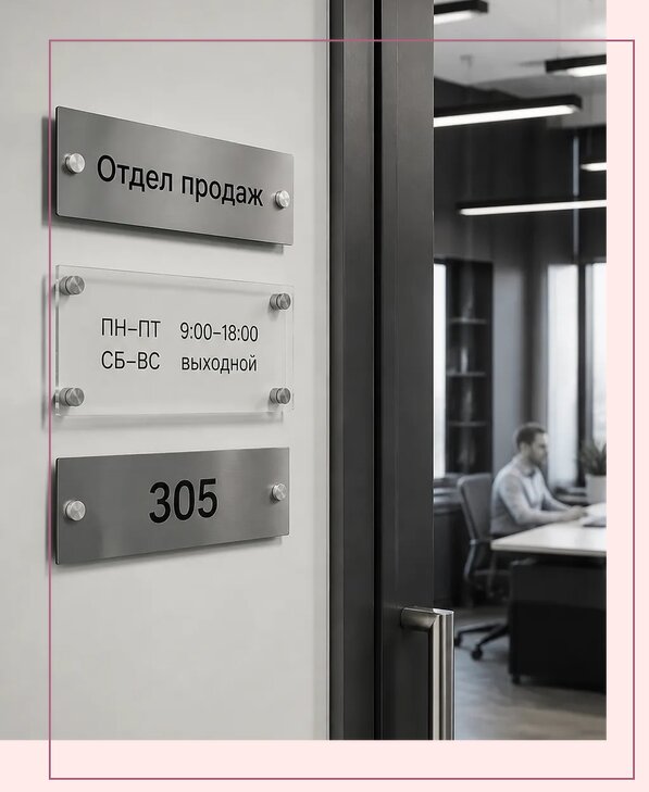 Офисные таблички на дверь в Чапаевске по цене от 5005 р. | Аванза-Чпв